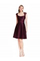 Sleeveless Square Neck Open Back Satin & Lace A-Line Bridesmaid Dress Brighton