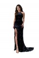 Sleeveless High Neck Open Back Lace Mermaid Black Tie Evening Gown / Prom Dress / Bridesmaid Dress Brighton