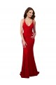 Sleeveless V-Neck Low Back Lace Mermaid Formal Dress / Bridesmaid Dress Brighton