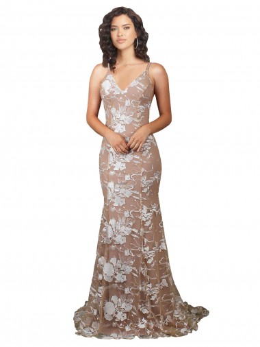 Sleeveless V-Neck Open Back Lace Mermaid Wedding Dress Brighton