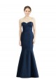 Sleeveless Dark Navy Sweetheart Satin Mermaid Bridesmaid Dresses Brighton