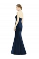 Sleeveless Dark Navy Sweetheart Satin Mermaid Bridesmaid Dresses Brighton