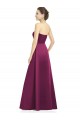 Sleeveless Merlot Strapless Satin A-Line Bridesmaid Dress Brighton