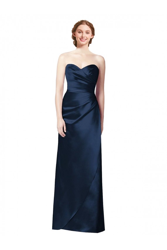 Sleeveless Sweetheart Satin A-Line Bridesmaid Dress Brighton