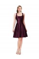 Sleeveless Bateau Neck V-Back Satin A-Line Prom Dress / Bridesmaid Dress Brighton