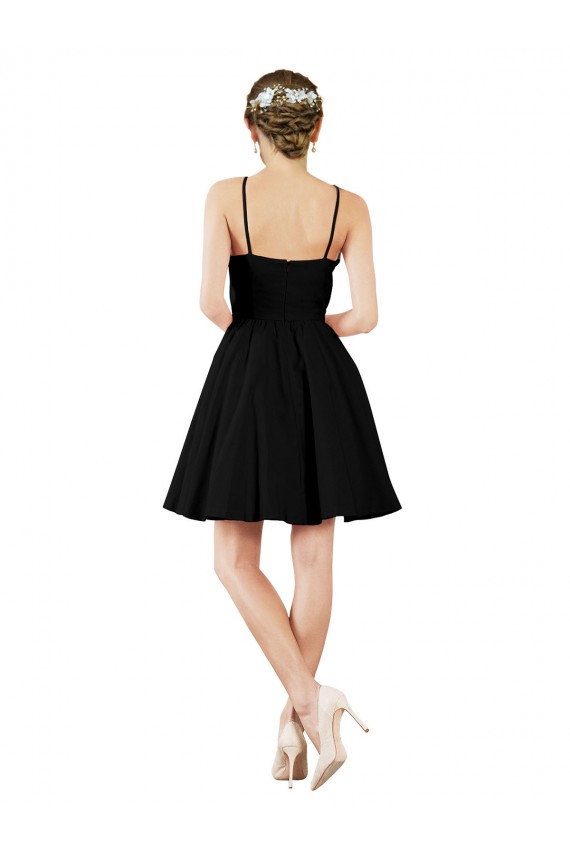 Sleeveless Halter Neck Open Back Satin A-Line Bridesmaid Gown Brighton