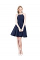Sleeveless Halter Neck Open Back Satin A-Line Bridesmaid Gown Brighton