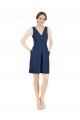 Sleeveless V-Neck Open Back Satin A-Line Evening Gown / Bridesmaid Dress Brighton