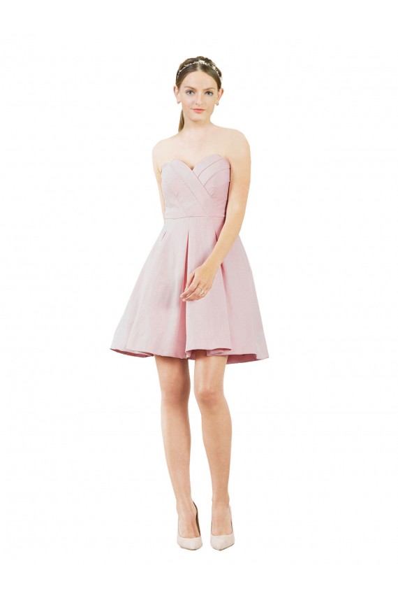 Sleeveless Sweetheart Satin A-Line Evening Gown / Bridesmaid Dress Brighton