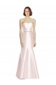Sleeveless Pink Sweetheart Satin Mermaid Bridesmaid Dress Brighton