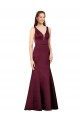 Sleeveless V-Neck V-Back Satin Sheath Formal Evening Gown / Prom Dress / Bridesmaid Dress Brighton