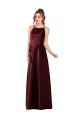 Sleeveless Halter Neck Satin A-Line Prom Dress / Bridesmaid Dress Brighton