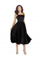 Sleeveless Square Neck Satin A-Line Prom Dress / Bridesmaid Dress Brighton