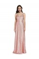 Sleeveless V-Neck Low Back Sequin Sheath Formal Evening Gown / Prom Dress / Bridesmaid Dress Brighton