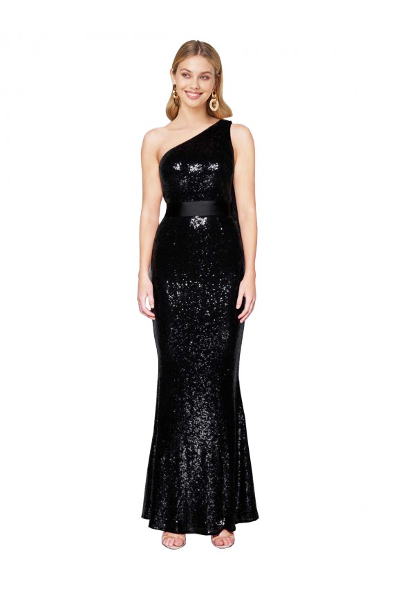 Sleeveless One Shoulder Sequin Mermaid Formal Evening Gown / Prom Dress / Bridesmaid Dress Brighton