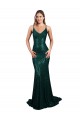 Sleeveless Dark Green V-Neck Low Back Sequin Mermaid Formal Evening Gown / Prom Dress / Bridesmaid Dress Brighton
