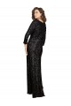 Long Sleeves V-Neck Sequin A-Line Formal Dress / Bridesmaid Dress Brighton