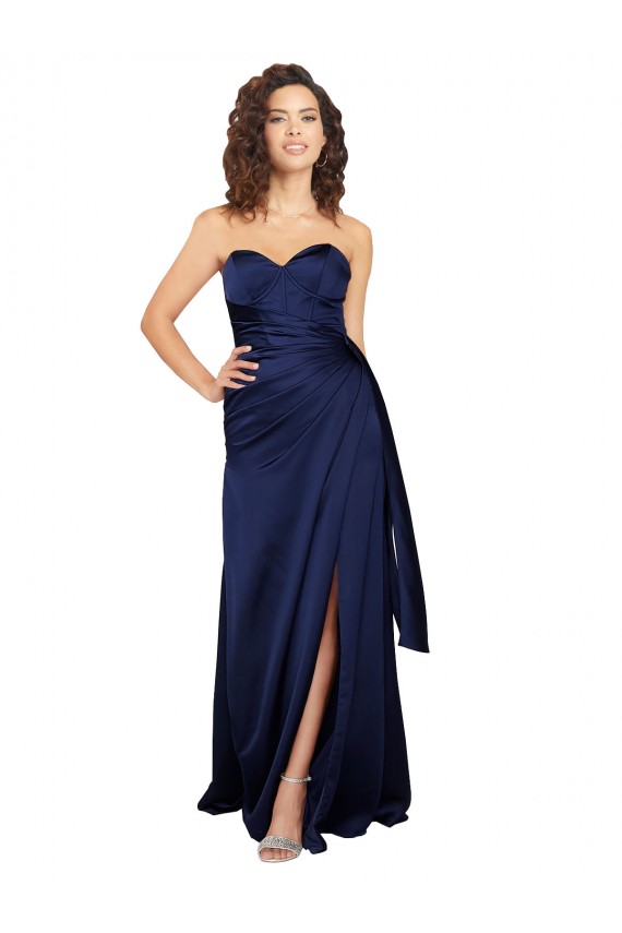 Sleeveless Sweetheart Silk like Satin A-Line Formal Evening Gown / Prom Dress / Bridesmaid Dress Brighton