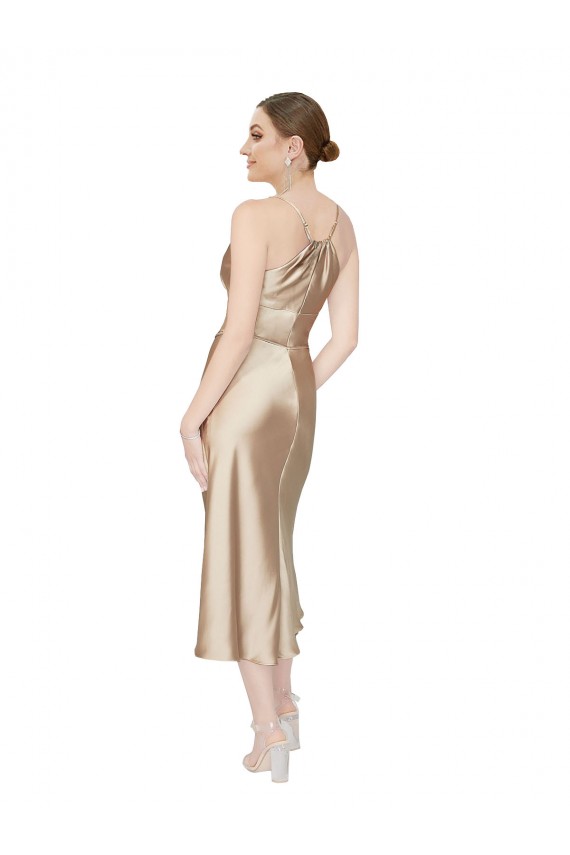 Sleeveless V-Neck Silk like Satin A-Line Formal Evening Gown / Prom Dress / Bridesmaid Dress Brighton