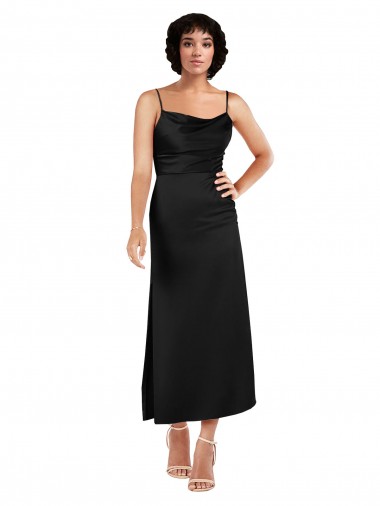 Sleeveless Spaghetti Straps Silk like Satin A-Line Formal Evening Gown / Prom Dress / Bridesmaid Dress Brighton