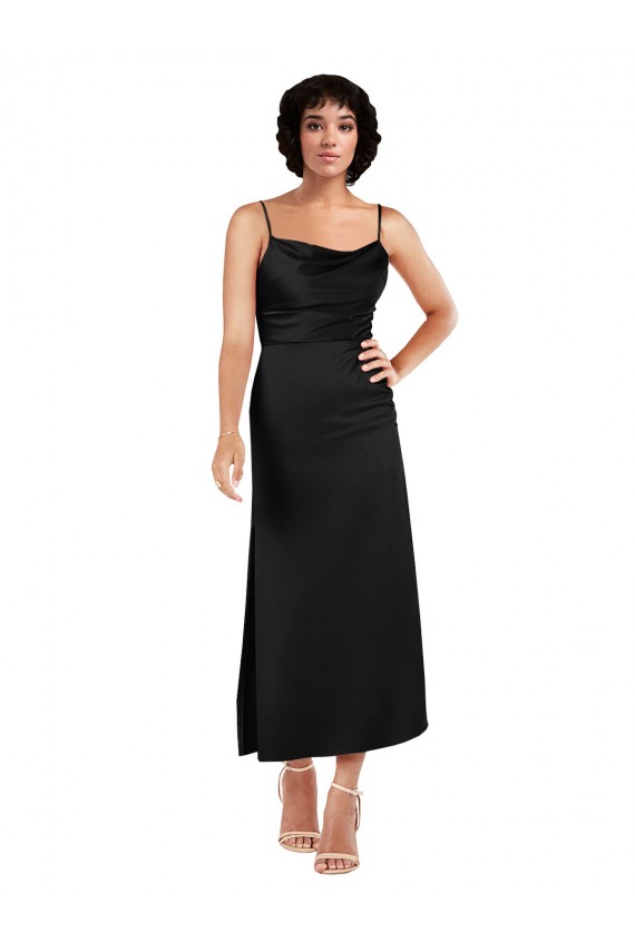 Sleeveless Spaghetti Straps Silk like Satin A-Line Formal Evening Gown / Prom Dress / Bridesmaid Dress Brighton