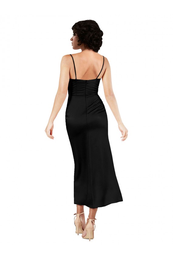 Sleeveless Spaghetti Straps Silk like Satin A-Line Formal Evening Gown / Prom Dress / Bridesmaid Dress Brighton