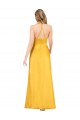 Sleeveless V-Neck Open Back Silk like Satin A-Line Formal Dress / Bridesmaid Dress Brighton