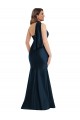 Sleeveless Dark Navy One Shoulder Silk like Satin Mermaid Formal Plus Size Evening Gown / Prom Dress / Bridesmaid Dress Brighton