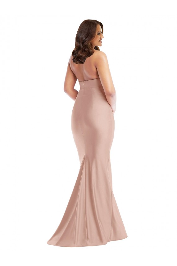 Sleeveless Halter Neck Open Back Silk like Satin Mermaid Formal Plus Size Evening Gown / Prom Dress / Bridesmaid Dress Brighton
