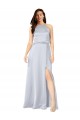 Sleeveless Halter Neck Low Back Silk like Satin A-Line Formal Evening Gown / Bridesmaid Dress Brighton