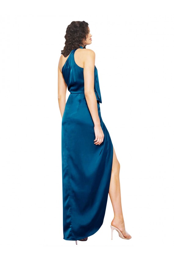 Sleeveless Halter Neck Silk like Satin Sheath Formal Evening Gown / Prom Dress / Bridesmaid Dress Brighton