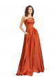 Sleeveless Round Neck Low Back Silk like Satin A-Line Formal Evening Gown / Prom Dress / Bridesmaid Dress Brighton