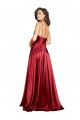 Sleeveless Spaghetti Straps Low Back Silk like Satin A-Line Black Tie Evening Dress / Prom Dress / Bridesmaid Dress Brighton