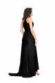 Sleeveless Black One Shoulder Silk like Satin A-Line Black Tie Evening Gown / Prom Dress / Bridesmaid Dress Brighton