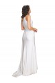 Sleeveless One Shoulder Silk like Satin A-Line Wedding Dress Brighton