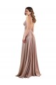 Sleeveless V-Neck Low Back Spandex A-Line Black Tie Evening Gown / Prom Dress / Bridesmaid Dress Brighton