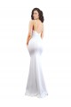 Sleeveless Spaghetti Straps Low Back Stretch Crepe Mermaid Black Tie Evening Gown / Prom Dress / Bridesmaid Dress Brighton