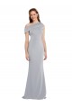 Sleeveless Grey One Shoulder Stretch Crepe Mermaid Formal Dress / Bridesmaid Dress Brighton