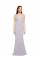 Sleeveless V-Neck Keyhole Back Stretch Crepe Mermaid Formal Evening Gown / Prom Dress / Bridesmaid Dress Brighton