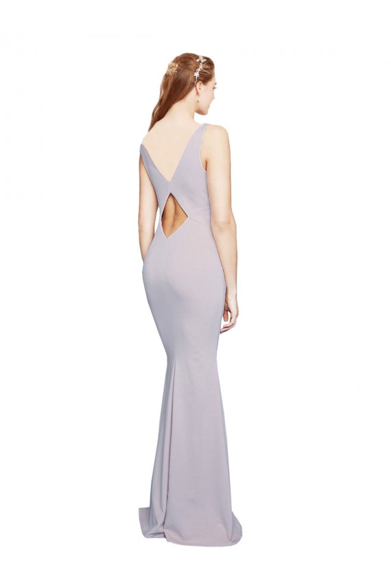 Sleeveless V-Neck Keyhole Back Stretch Crepe Mermaid Formal Evening Gown / Prom Dress / Bridesmaid Dress Brighton
