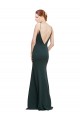 Sleeveless Pink V-Neck V-Back Stretch Crepe A-Line Formal Dress / Bridesmaid Dress Brighton