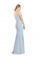 Sleeveless V-Neck Low Back Stretch Crepe Trumpet Bridesmaid Dress / Formal Dress Brighton