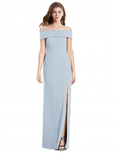 Sleeveless Off the Shoulder Stretch Crepe Trumpet Formal Dress / Bridesmaid Dress Brighton