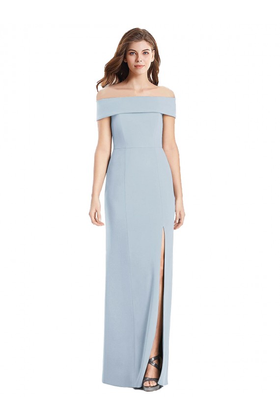 Sleeveless Off the Shoulder Stretch Crepe Trumpet Formal Dress / Bridesmaid Dress Brighton