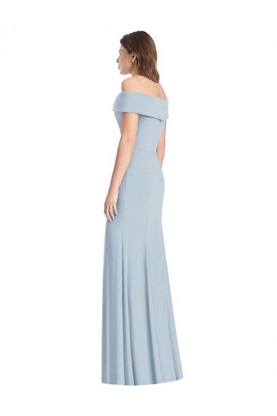 Sleeveless Off the Shoulder Stretch Crepe Trumpet Formal Dress / Bridesmaid Dress Brighton