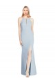 Sleeveless Halter Neck Keyhole Back Stretch Crepe Trumpet Semi Formal Evening Dress / Prom Dress / Bridesmaid Dress Brighton