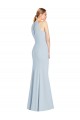 Sleeveless Halter Neck Keyhole Back Stretch Crepe Trumpet Semi Formal Evening Dress / Prom Dress / Bridesmaid Dress Brighton