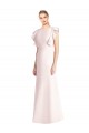 Cap Sleeves Pink Bateau Neck Open Back Stretch Crepe Trumpet Formal Dress / Bridesmaid Dress Brighton