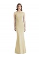 Sleeveless Bateau Neck Criss Cross Open Back Stretch Crepe Trumpet Semi Formal Evening Dress / Prom Dress / Bridesmaid Dress Brighton