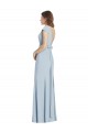 Cap Sleeves Bateau Neck Open Back Stretch Crepe Trumpet Formal Dress / Bridesmaid Dress Brighton